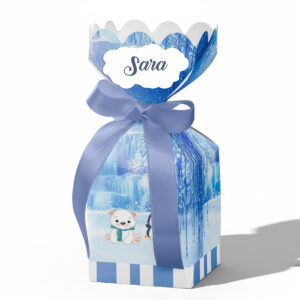 Kutija polu bombonica zimske životinje