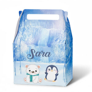 Kutija sa ručkom zimske životinje