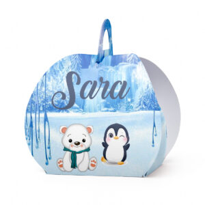 Kutijica za poklone ovalna zimske životinje