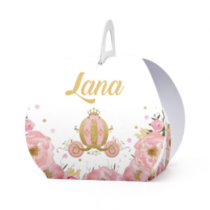 Kutijica za poklone ovalna zlatne kočije