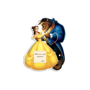 Zahvalnica sa čokoladicom Lepotica i Zver